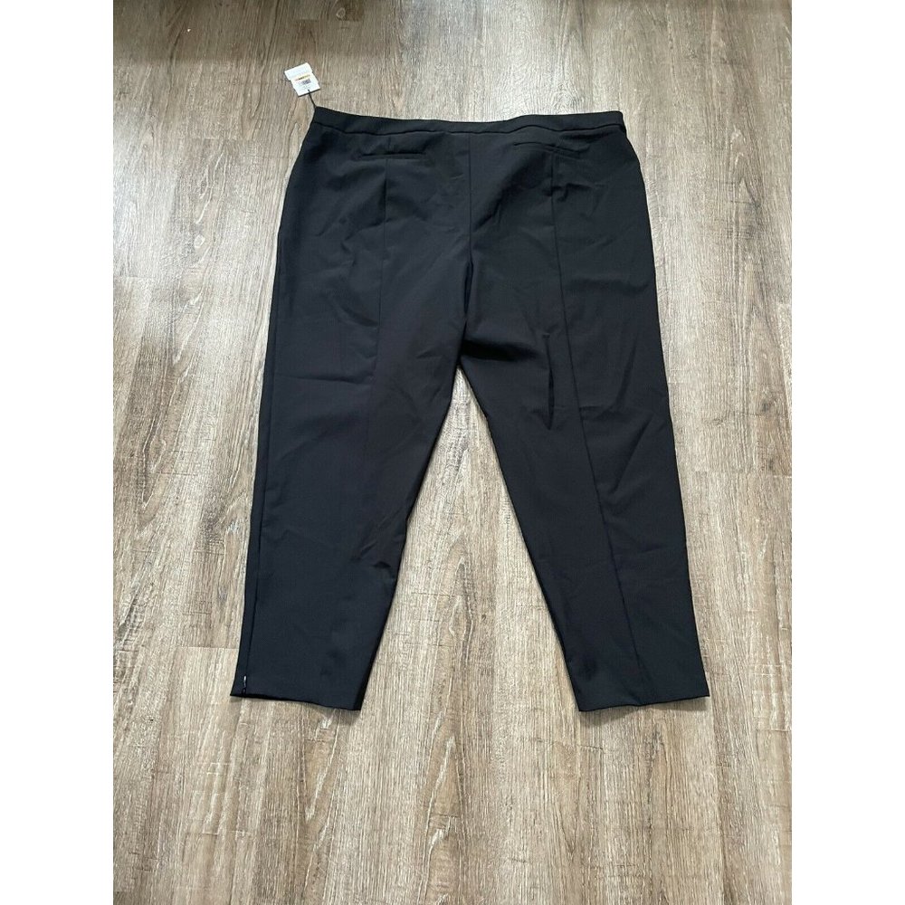 Calvin Klein Plus Size Womens Ankle Zip Dress Pants 24W Black - Picture 2 of 3